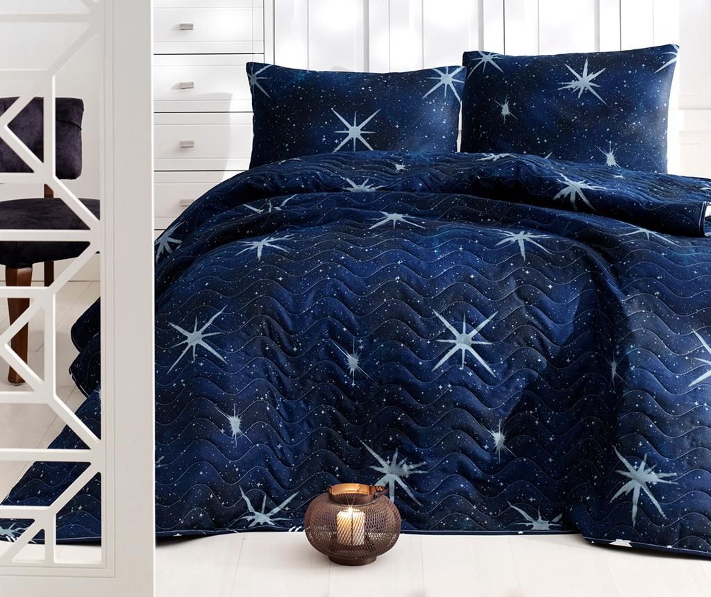 Set cuvertura matlasata Double Megastar Dark Blue