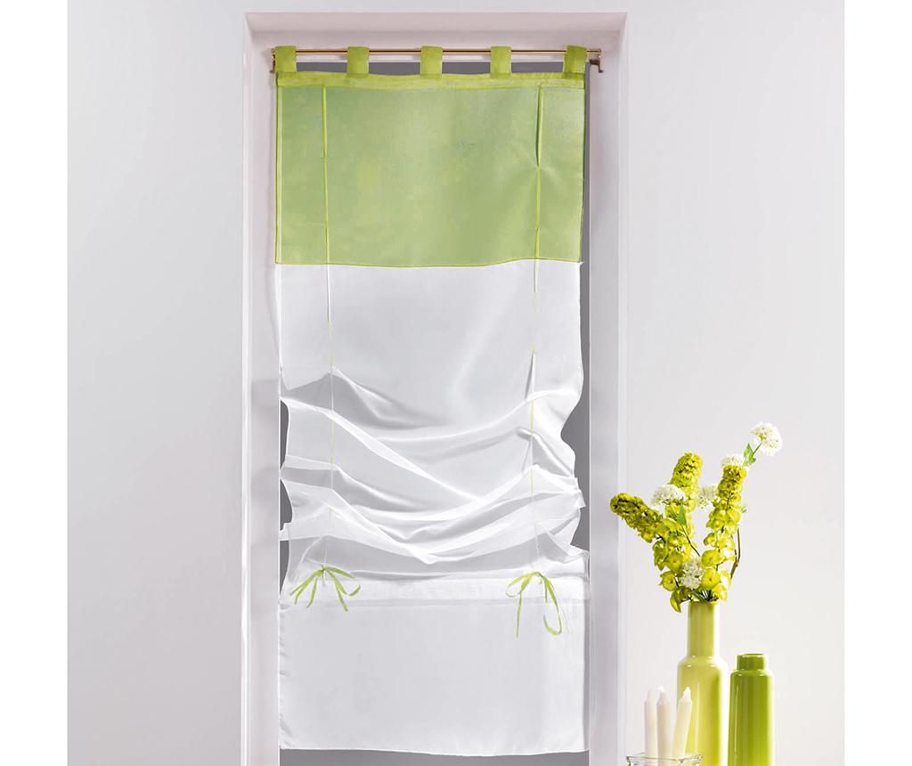 Perdea Voile Duo White & Lime 45x180 cm