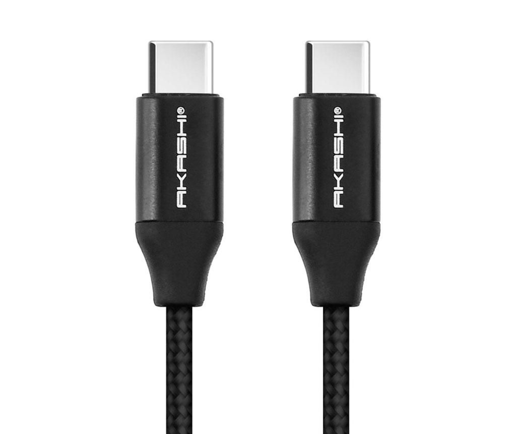 Cablu de date USB C Akashi Fast Charge Black