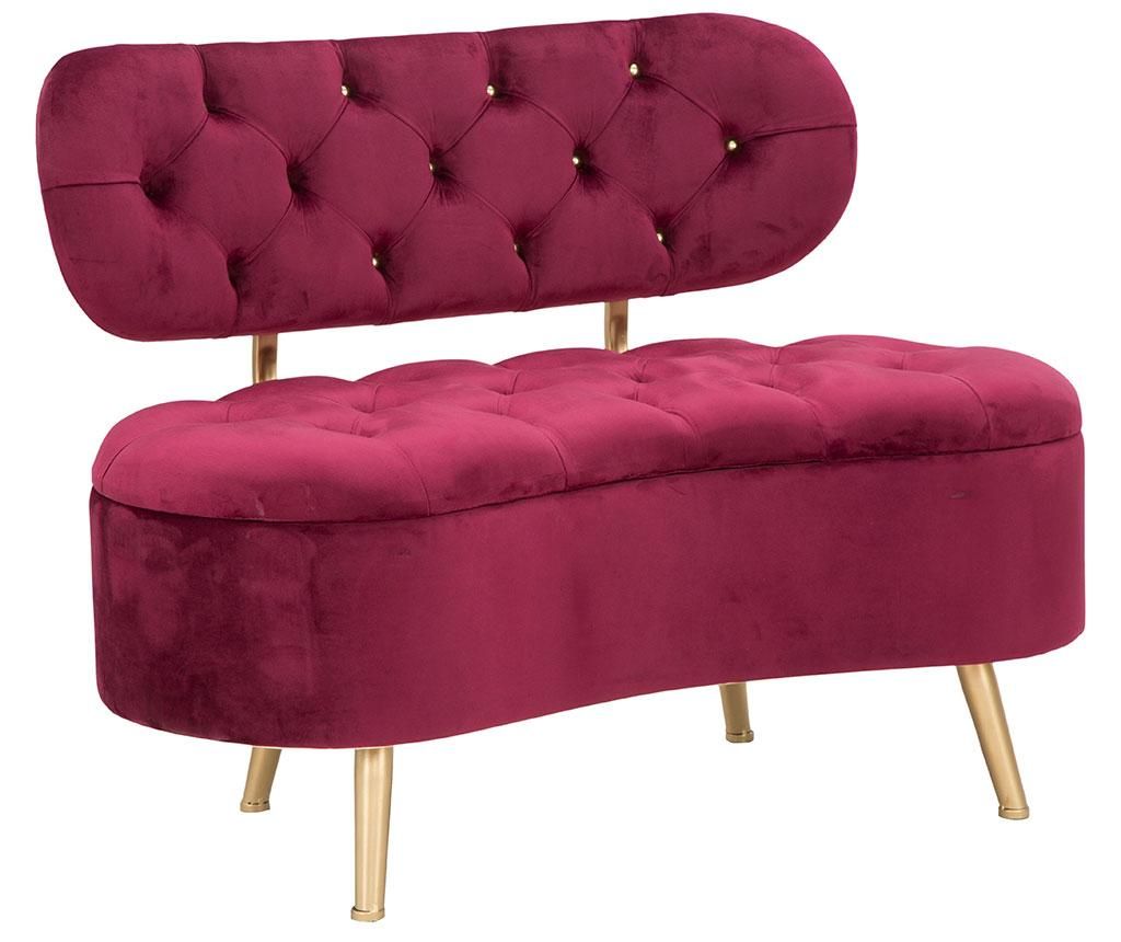 Bancheta Mauro Ferretti, Stila Back Bordeaux, 105x60x78 cm - Mauro Ferretti, Rosu