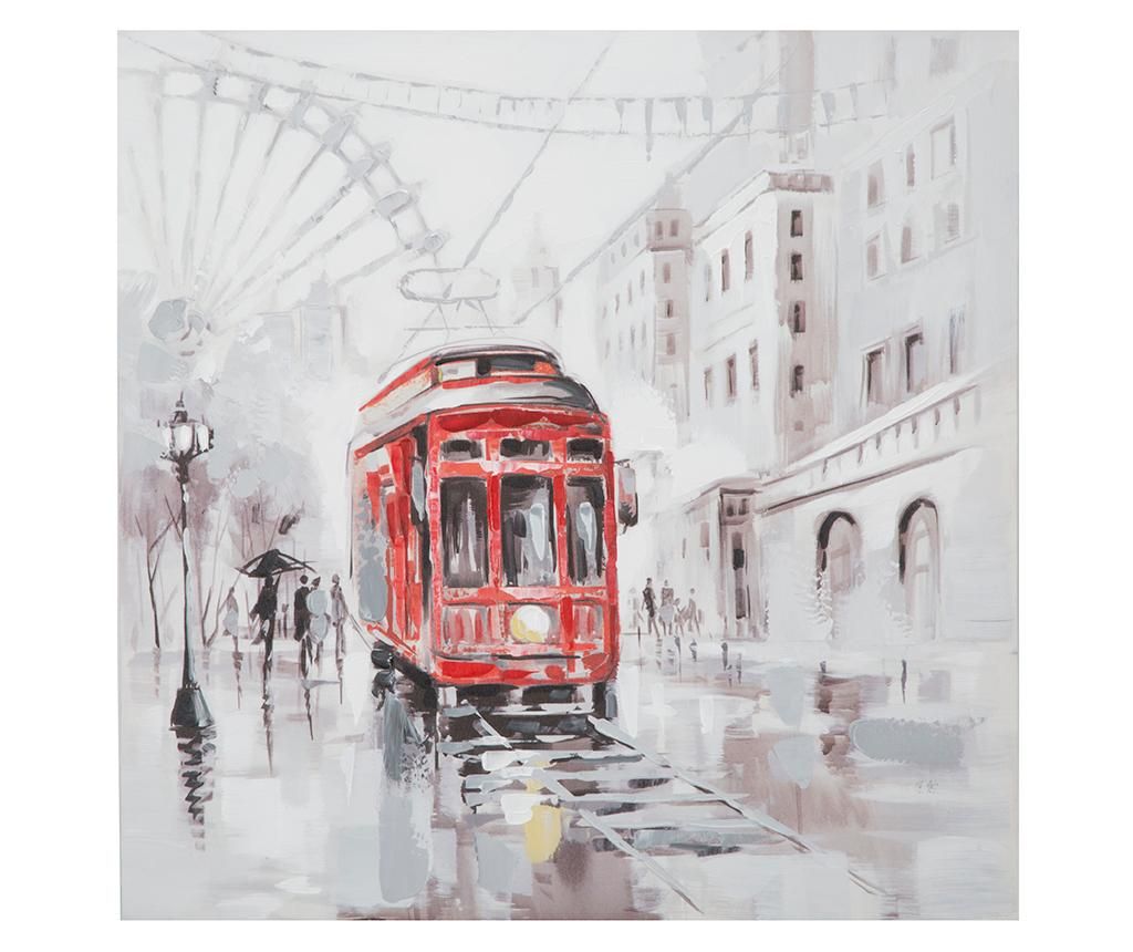 Tablou Tram Cross 80x80 cm - Mauro Ferretti, Multicolor