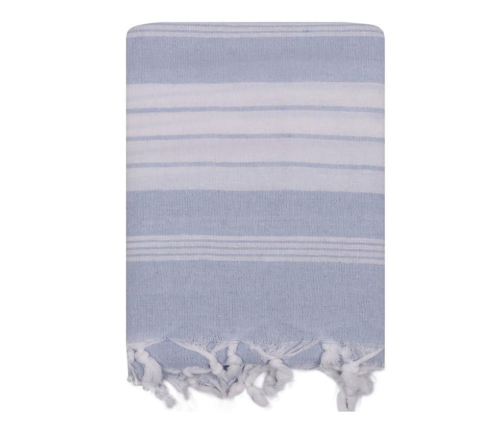 Prosop de plaja Fouta Luis Light Blue 90x170 cm