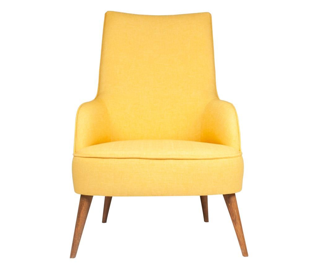 Fotoliu Ze10 Design, Nathanial Yellow, galben, 89x69x107 cm - Ze10 Design, Galben & Auriu - 2 | YEO