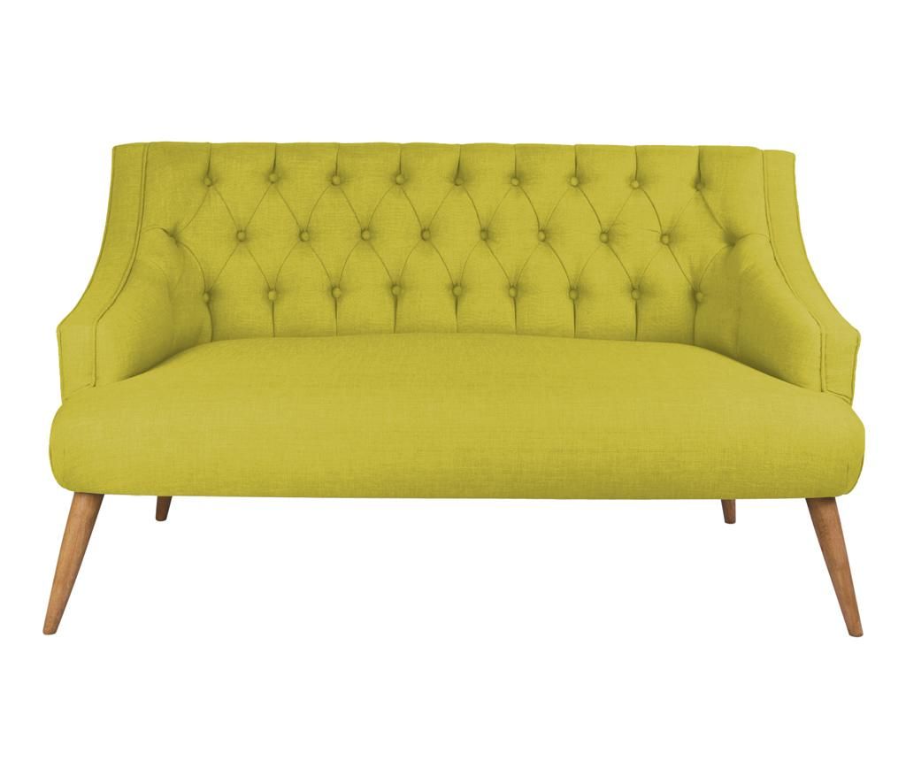 Canapea 2 locuri Ze10 Design, Penelope Pistachio Green, 140x74x80 cm - Ze10 Design, Verde