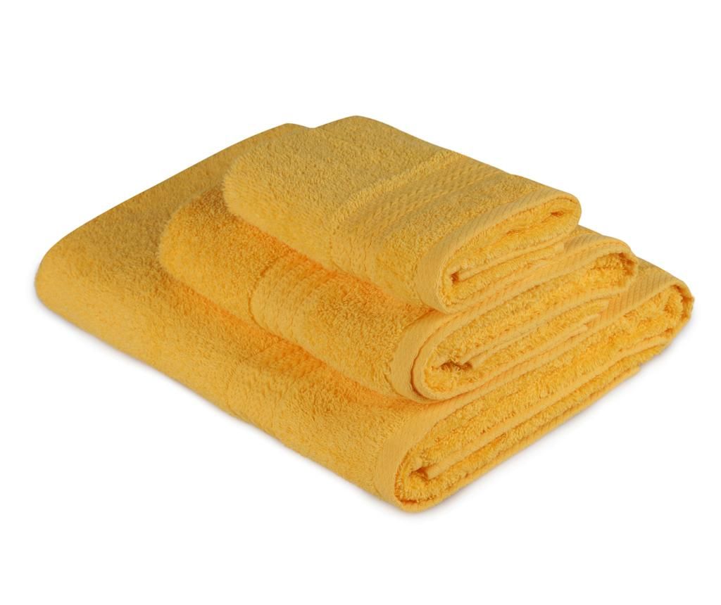Set 3 prosoape de baie Rainbow Yellow – Hobby, Galben & Auriu