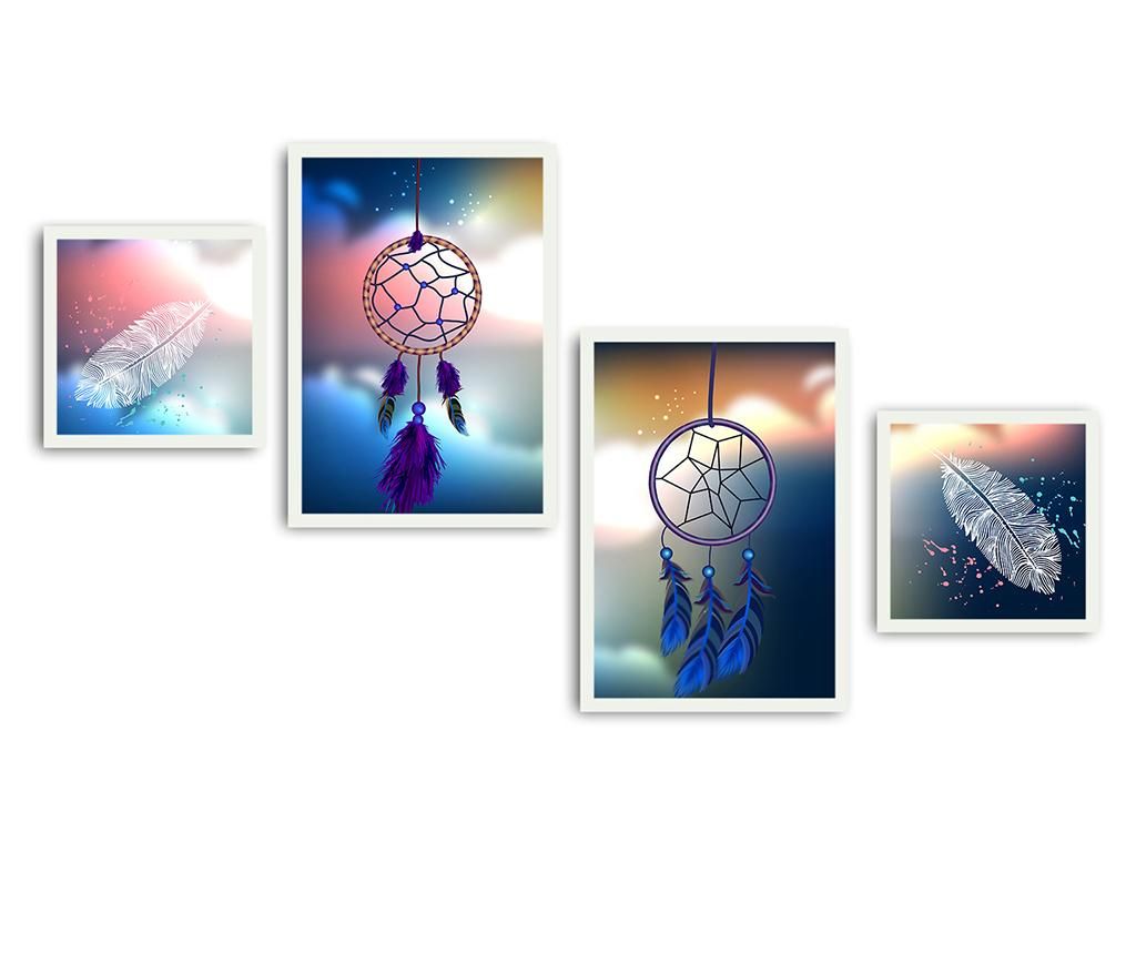 Set 4 tablouri Dream Catcher