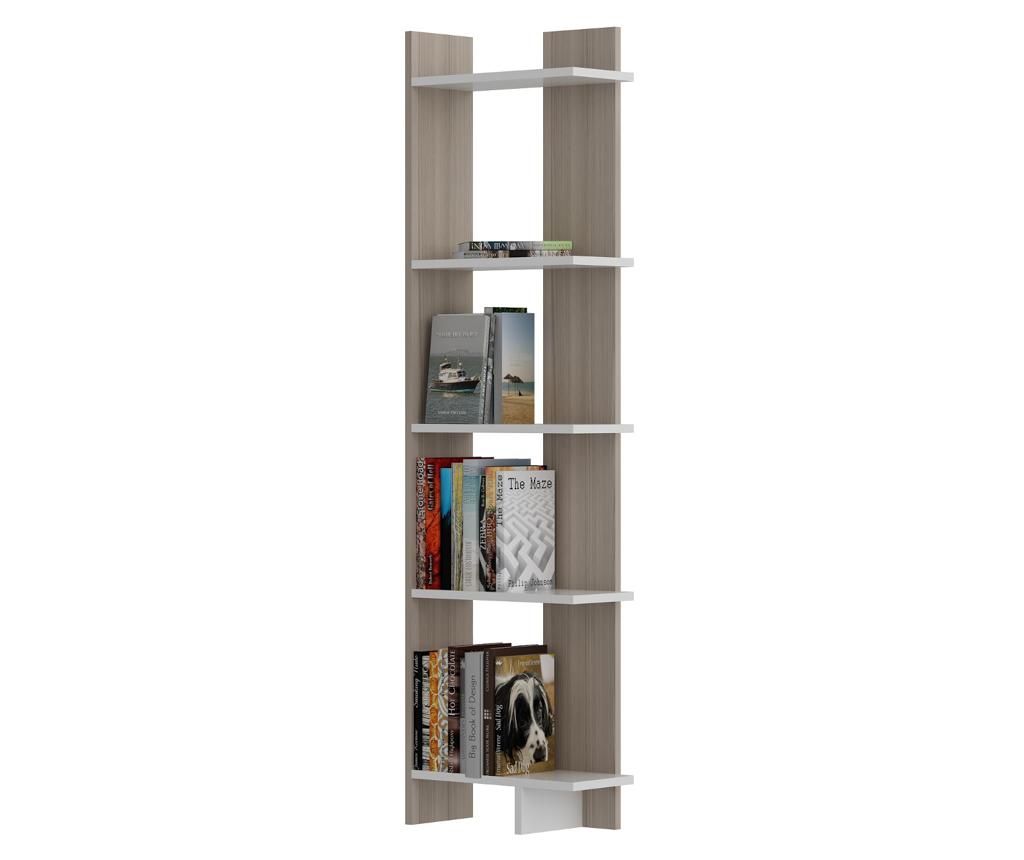 Corp biblioteca Zena Home, Als Cordoba White, PAL melaminat cu grosimea 18 mm, 45x22x170 cm - Zena Home, Alb