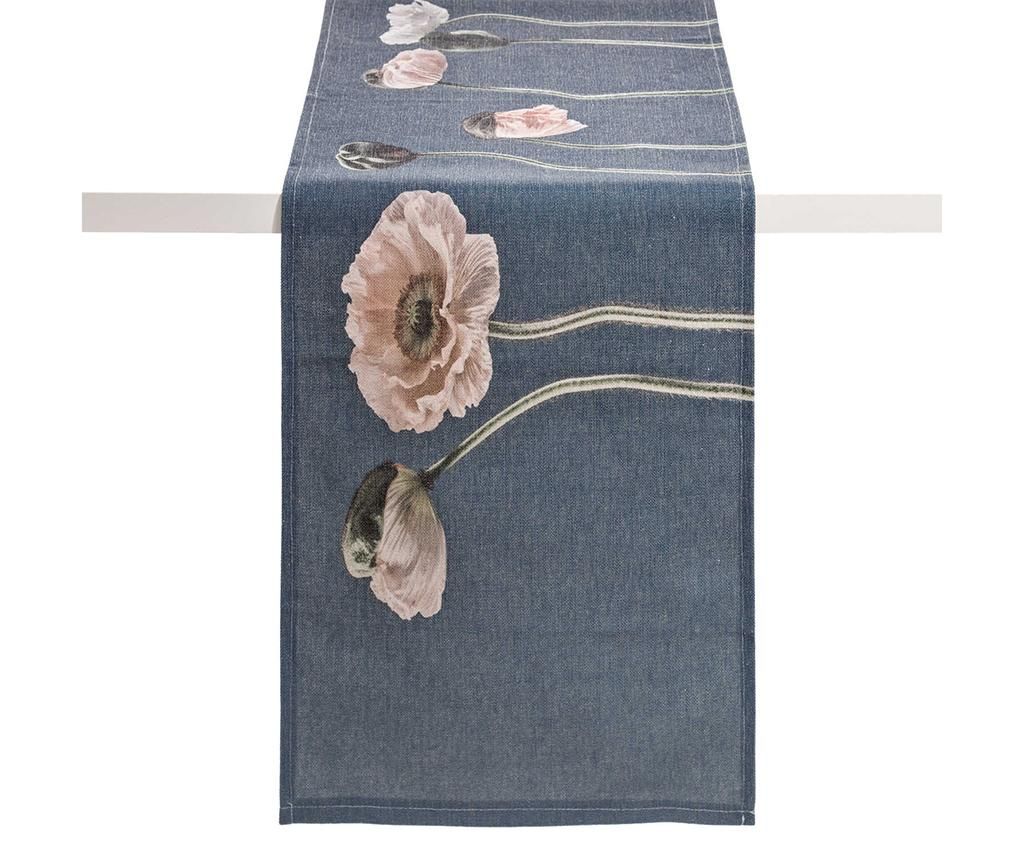 Traversa de masa Anemones Blue 40x160 cm