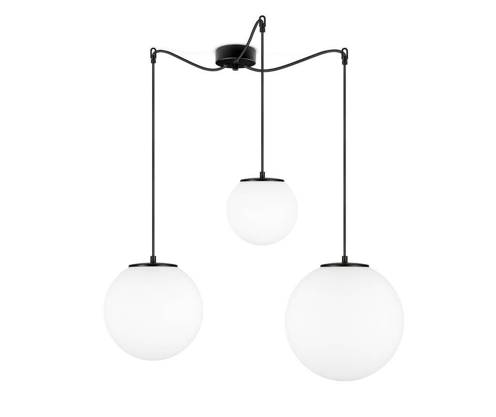 Lustra Tsuki Three Matte Opal - Sotto Luce, Negru