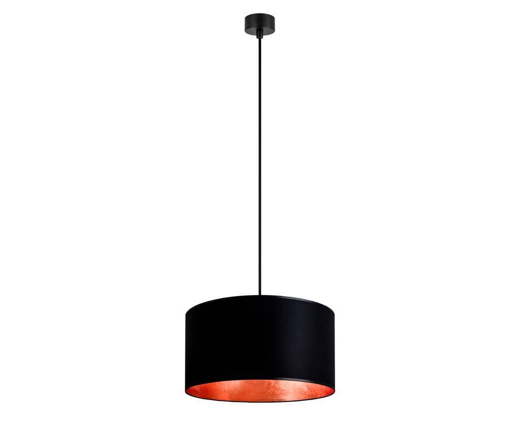 Lustra Sotto Luce, Mika Black Copper, bumbac, 36x36x175 cm - Sotto Luce, Negru