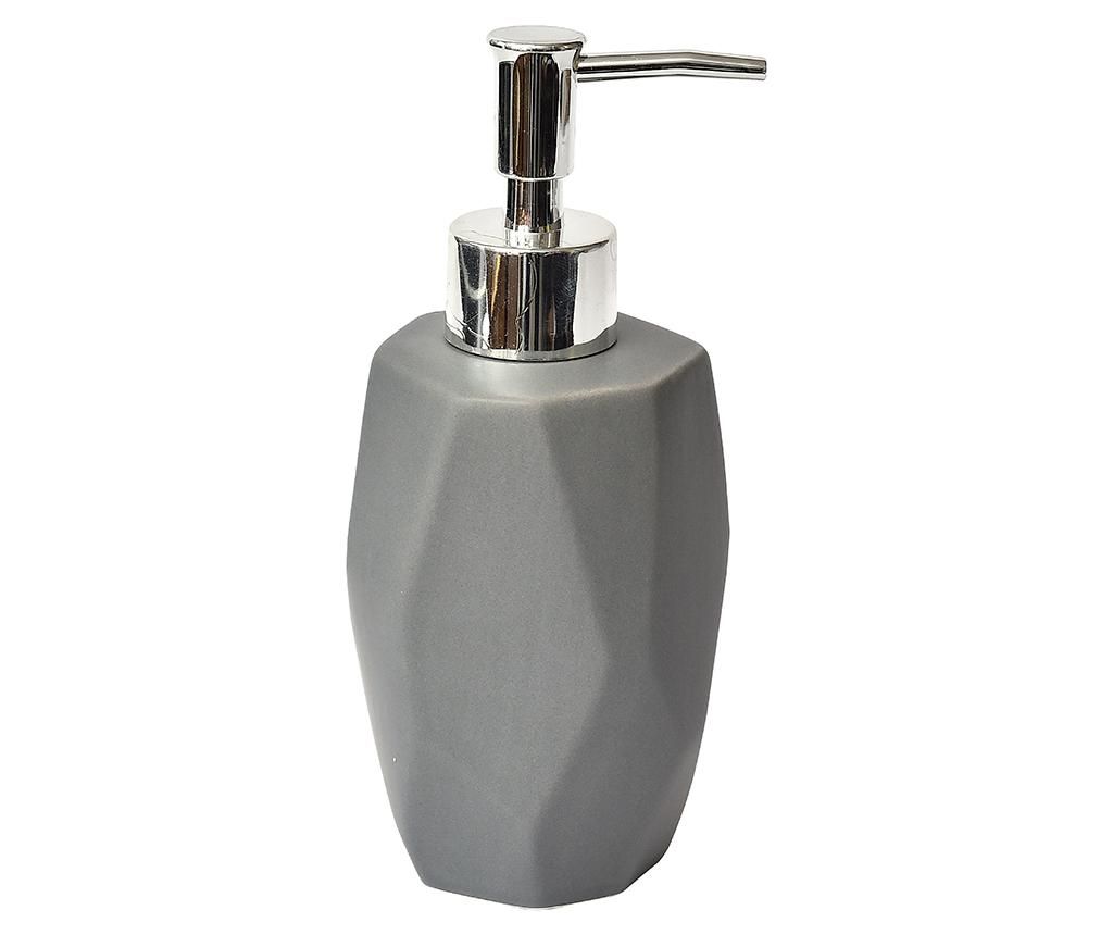 Dispenser pentru sapun lichid Tendance, Sharp, ceramica, 8x8x18 cm – Tendance, Gri & Argintiu Tendance imagine 2022