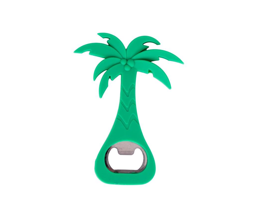 Deschizator pentru sticle Helio Ferretti, Palm Tree Green, PVC, 12x9x1 cm – Helio Ferretti Helio Ferretti imagine 2022