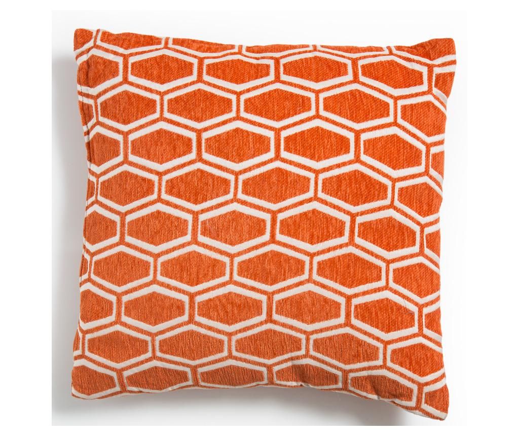 Perna decorativa Pattern Hexagon Orange 44x44 cm
