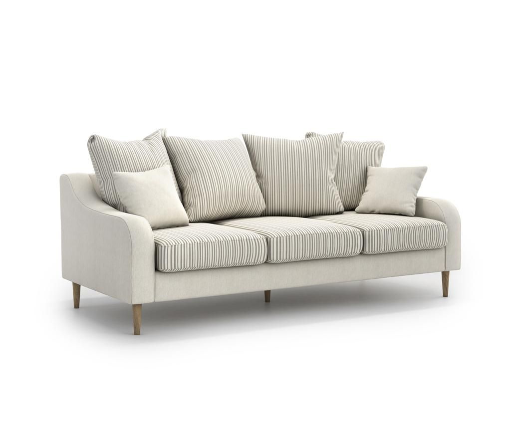 Canapea 3 locuri Optisofa, Benito Kongo Beige, 201x92x85 cm - Optisofa, Crem