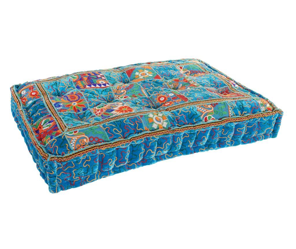 Perna de podea Sky Blue Patchwork - Item International, Albastru