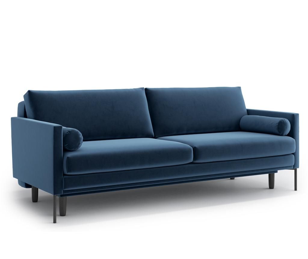 Canapea extensibila 3 locuri Optisofa, Blanca Admiral Blue, 212x96x87 cm - Optisofa, Albastru