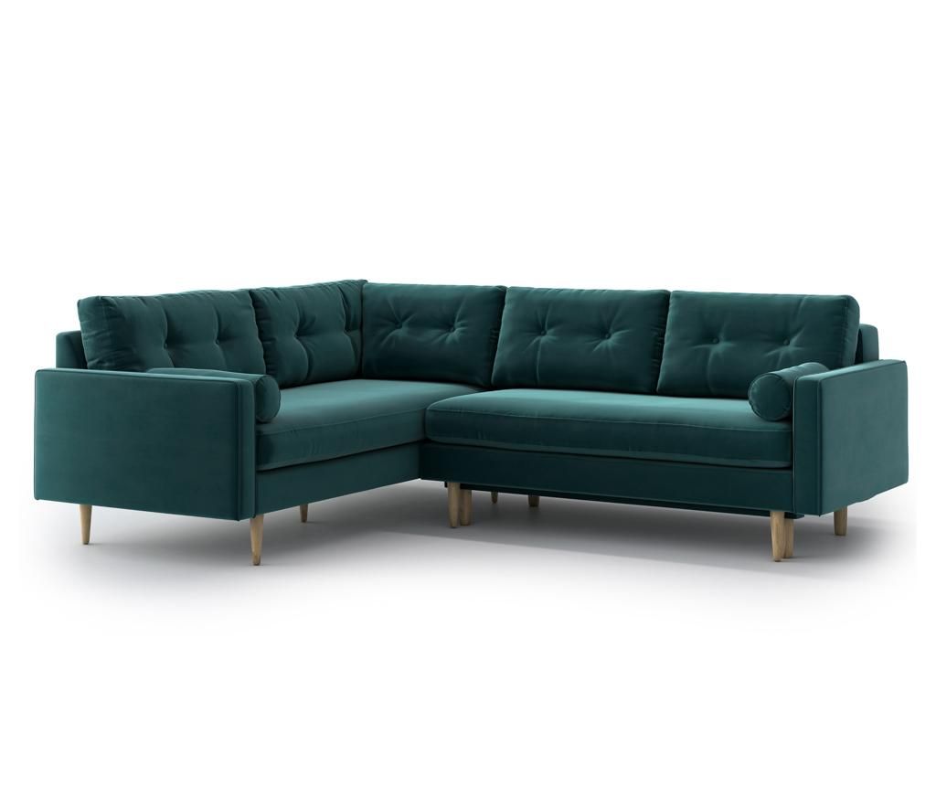 Coltar extensibil dreapta Optisofa, Esme Jade, 240x197x85 cm - Optisofa, Verde