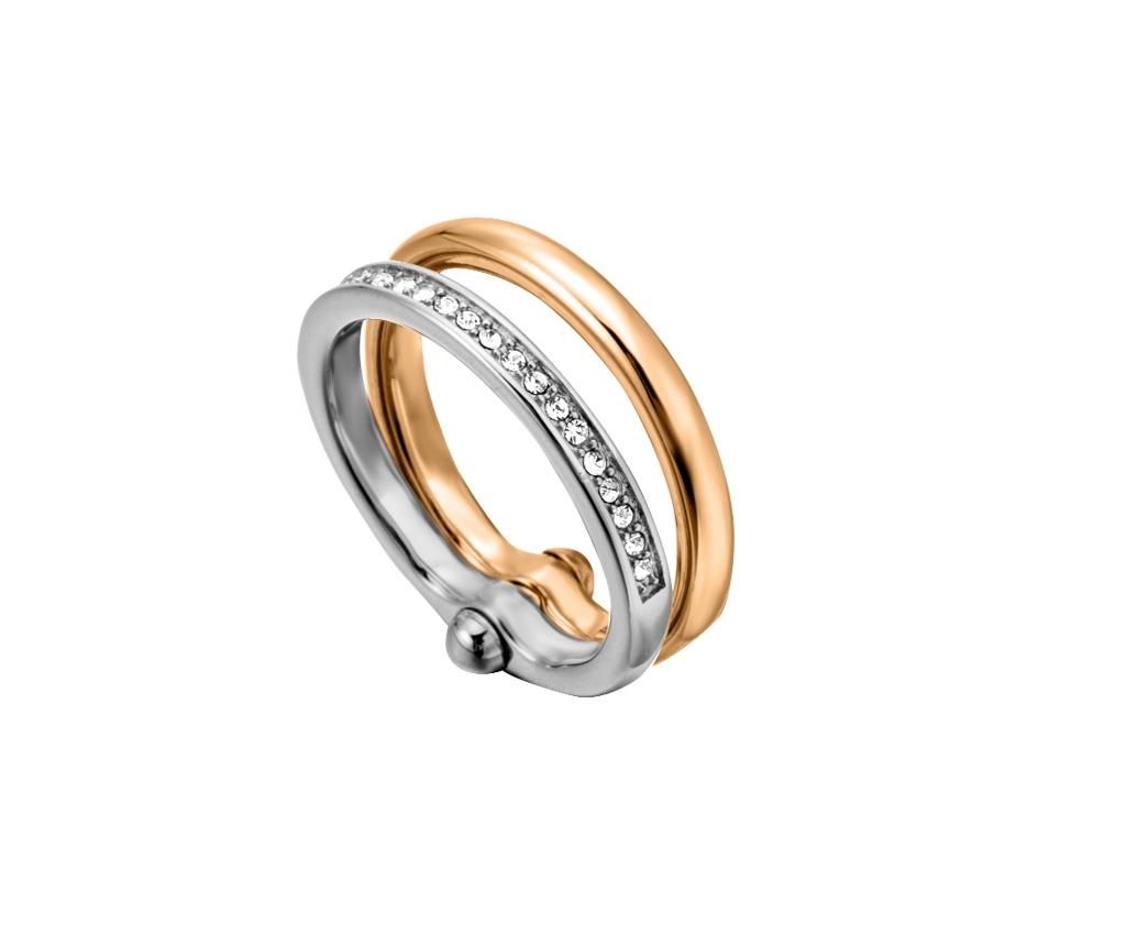 Inel Esprit Lily Silver & Rose Gold Tone 17 mm