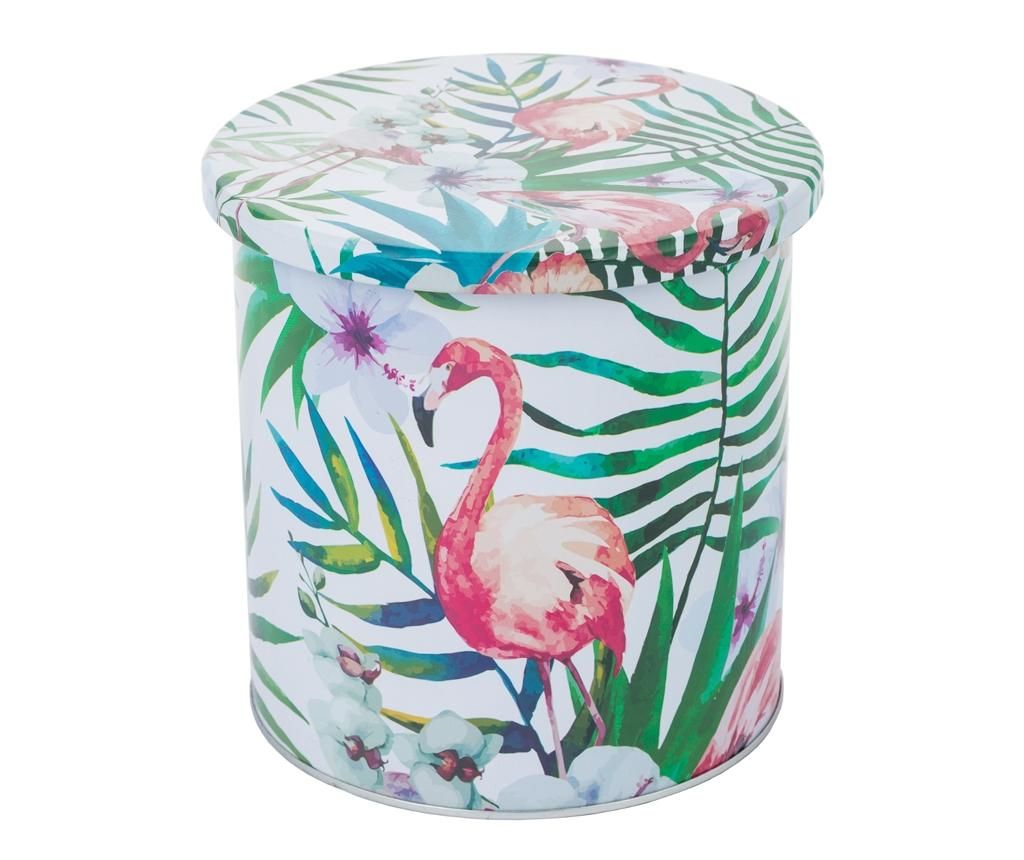 Vas decorativ cu capac Flamingo