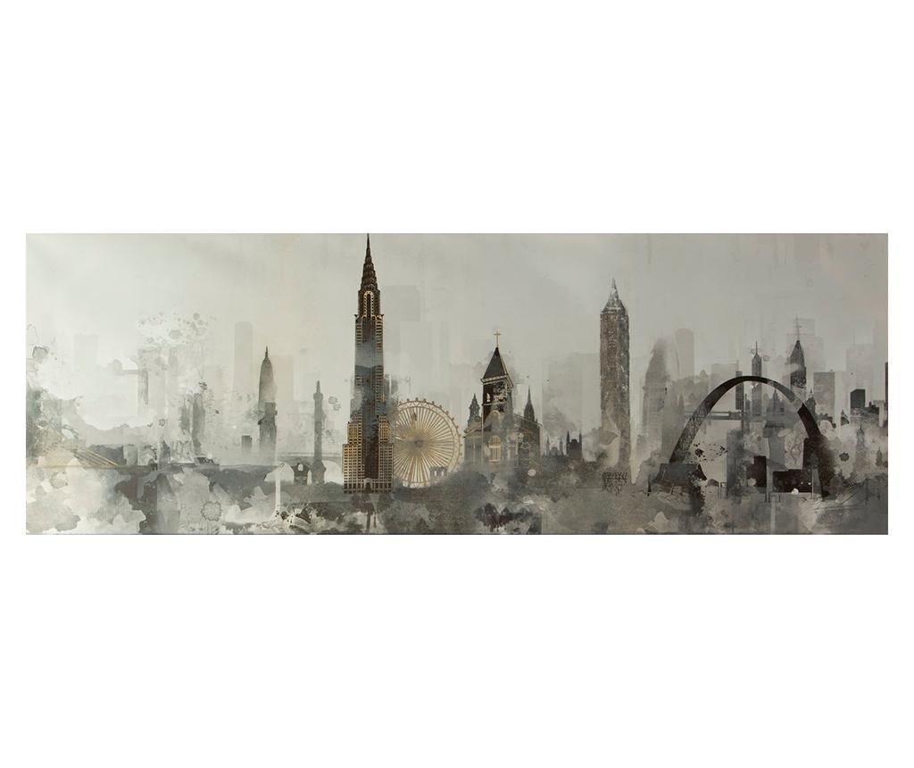 Tablou City Fog 50x150 cm - Eurofirany, Multicolor