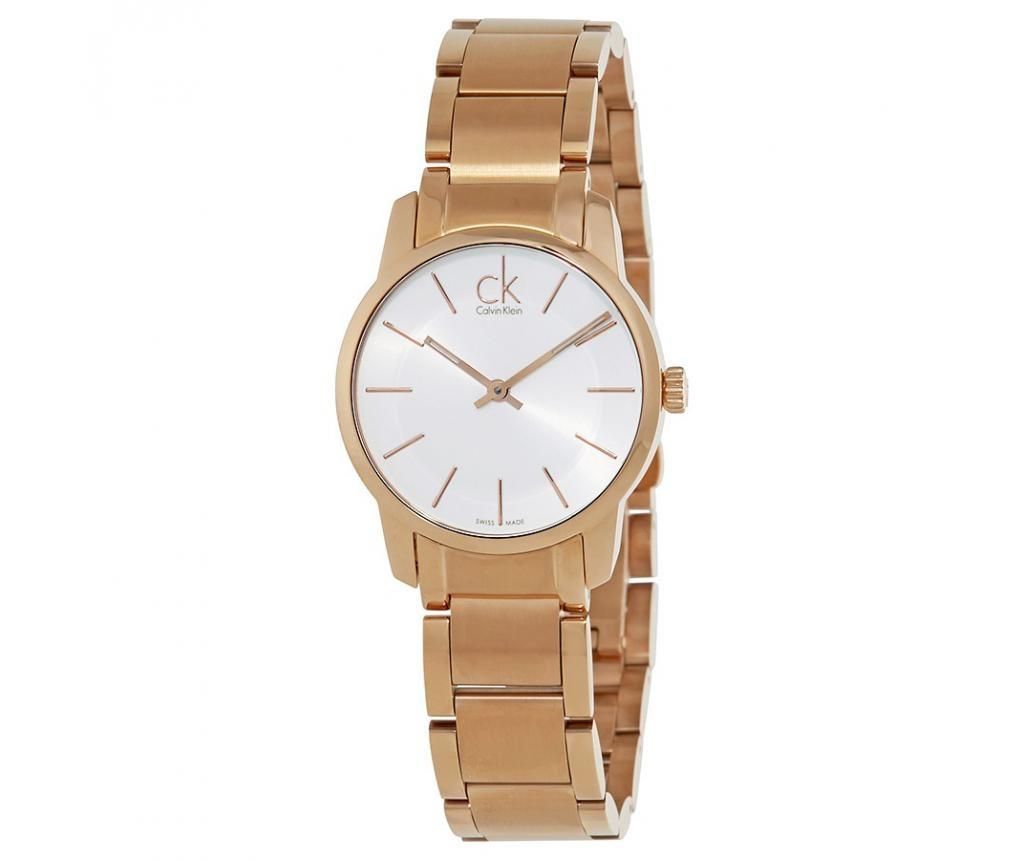 Ceas de mana dama Calvin Klein City White and Rose Gold