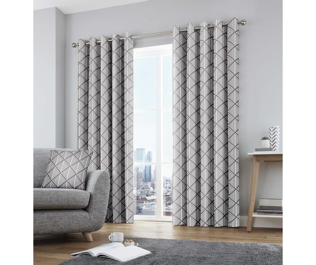 Set 2 perdele Brooklyn Grey 117x183 cm