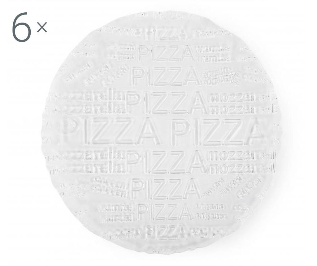 Set 6 farfurii pentru pizza Excelsa, Transp, sticla – Excelsa, Alb Excelsa imagine reduceri 2022
