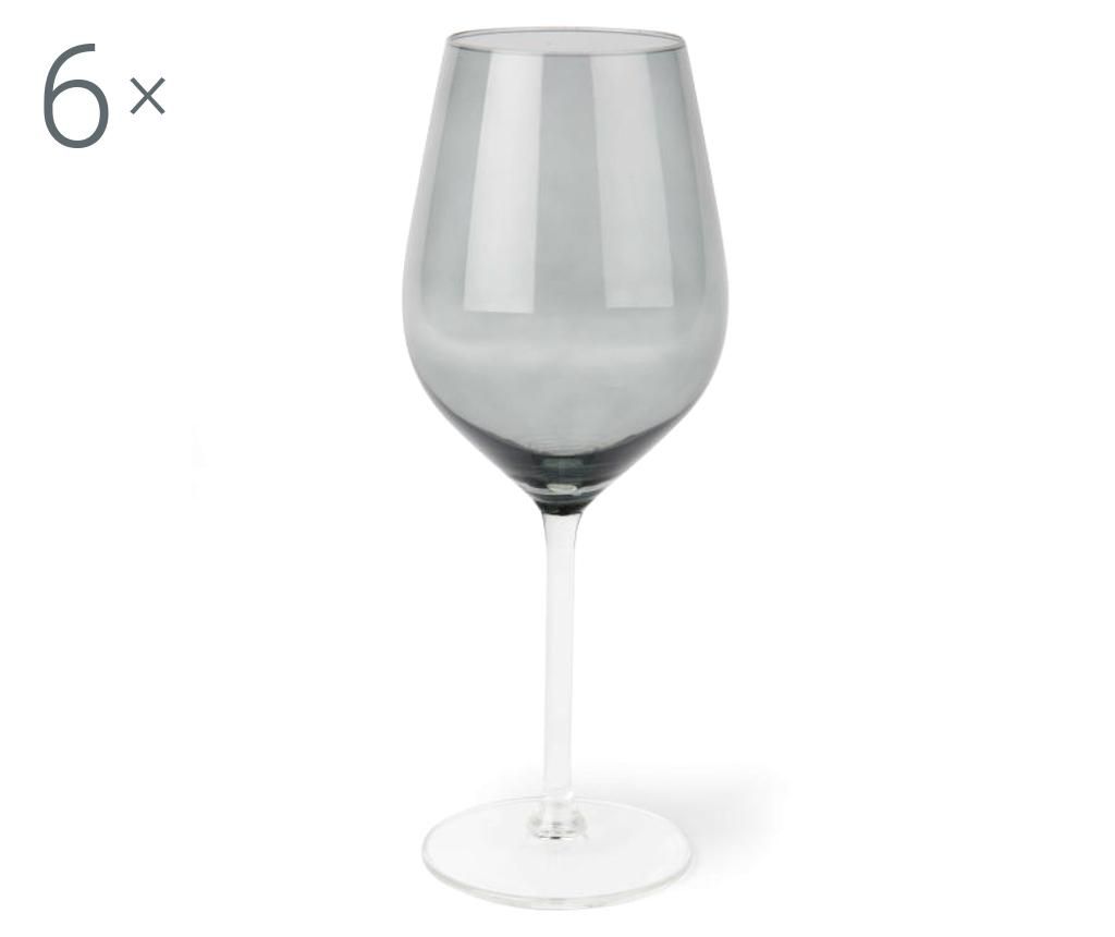 Set 6 pahare Excelsa, Color Wine, sticla – Excelsa, Gri & Argintiu Excelsa imagine reduceri 2022