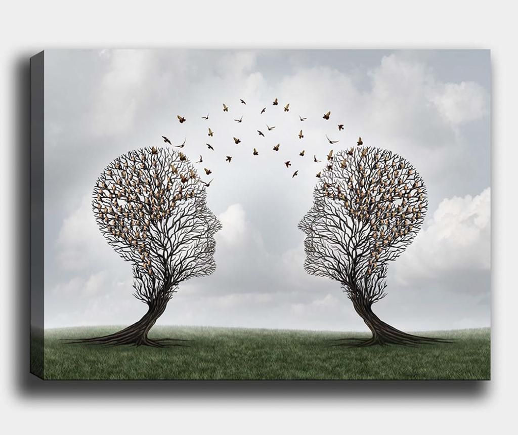 Tablou Tree-Bird 70x100 cm imagine