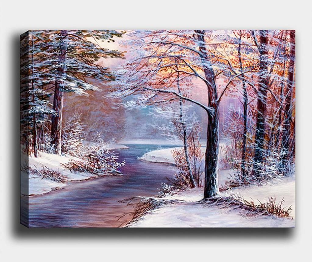 Tablou Winter Path 70x100 cm - Tablo Center, Multicolor