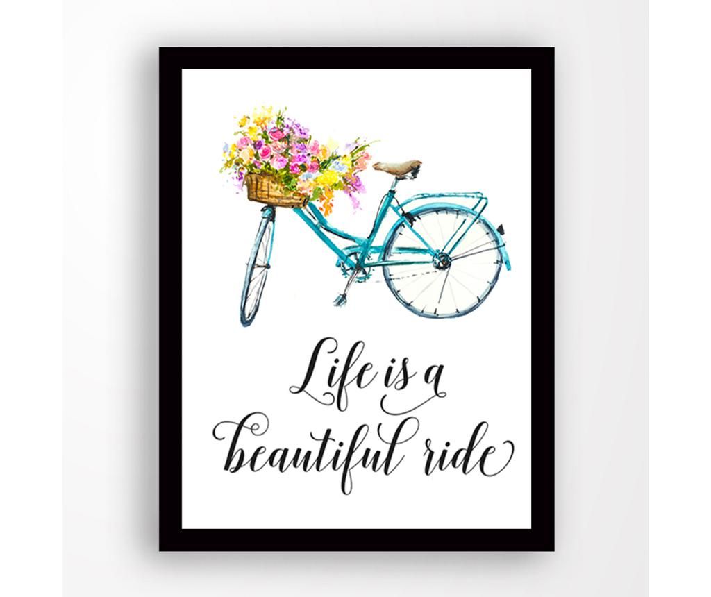 Tablou Life Is A Beautiful Ride 24×29 cm – Tablo Center, Multicolor