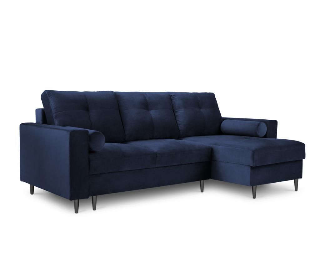 Coltar reversibil si extensibil Kooko Home, Andante Royal Blue, 225x145x92 cm - Kooko Home, Albastru