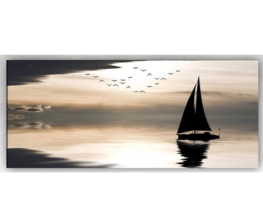 Tablou Sailboat 60x140 cm - Tablo Center, Multicolor