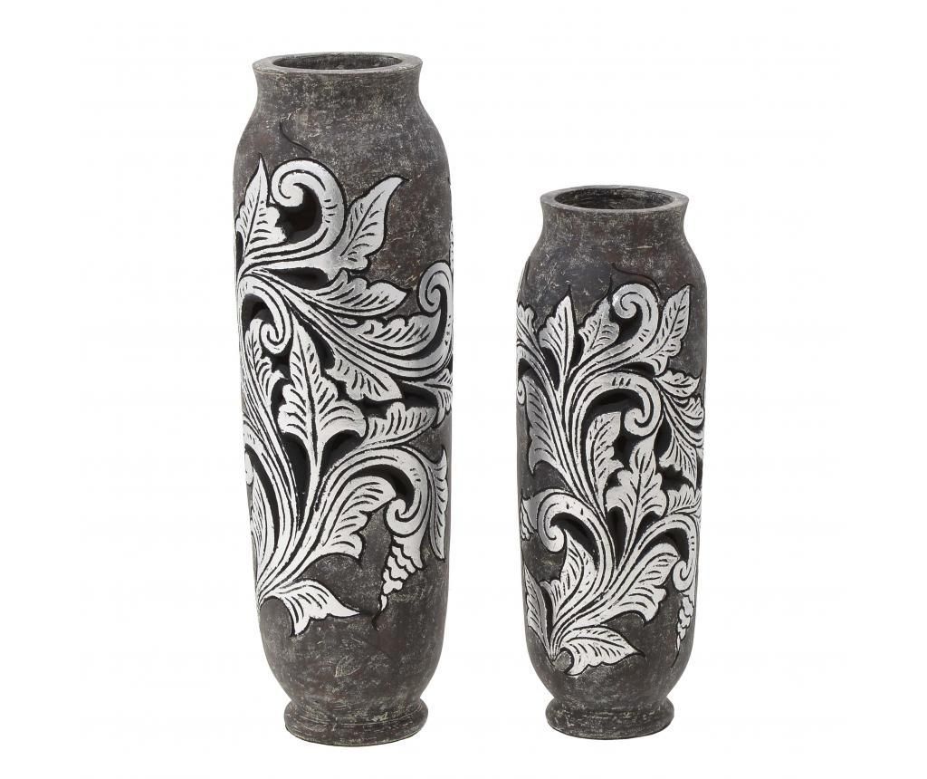 Set 2 vaze – inart, Gri & Argintiu inart