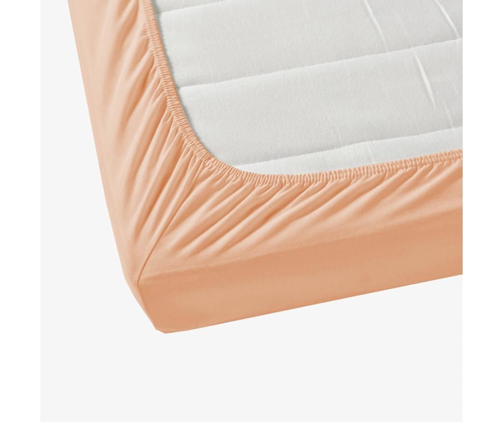 Cearsaf de pat cu elastic Tabitha Salmon 160x200 cm