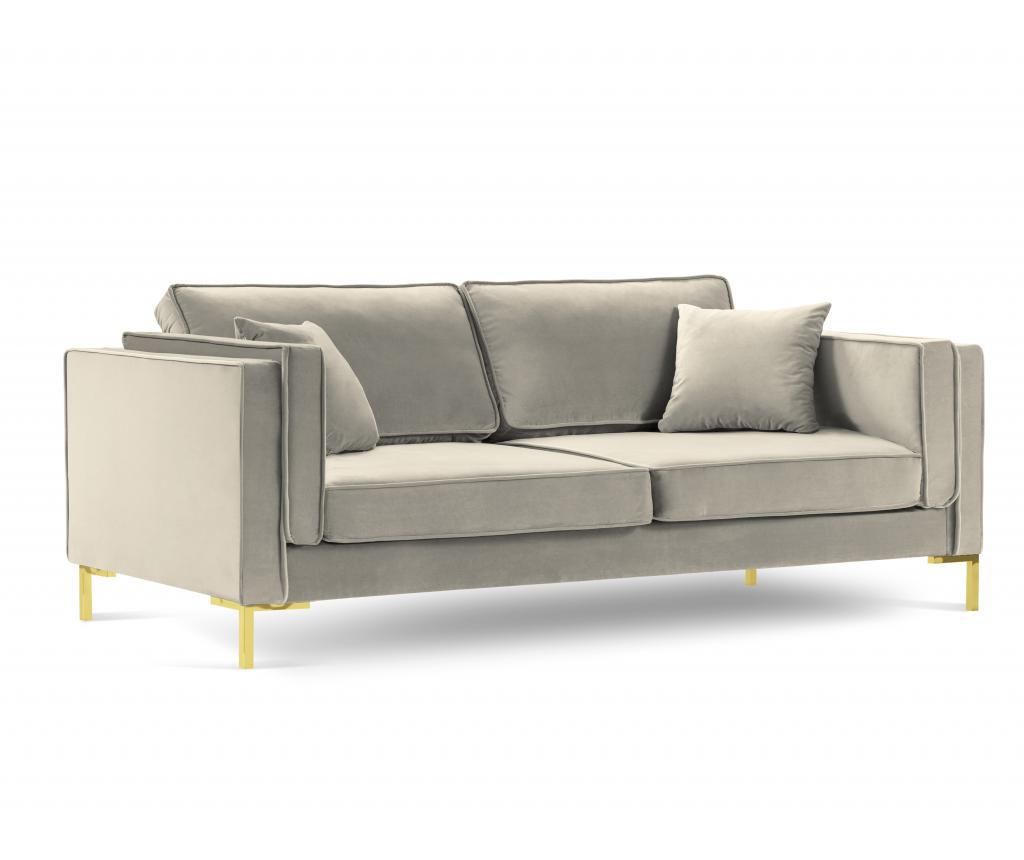 Canapea cu 3 locuri Milo Casa, Giuseppe Beige, 200x92x88 cm - Milo Casa, Crem