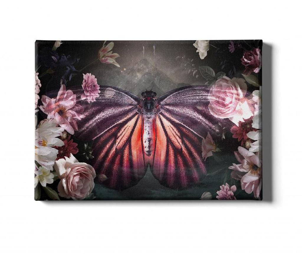 Tablou Tablo Center, Butterfly, panza din 100% bumbac, 100×140 cm – Tablo Center, Multicolor Tablo Center imagine 2022