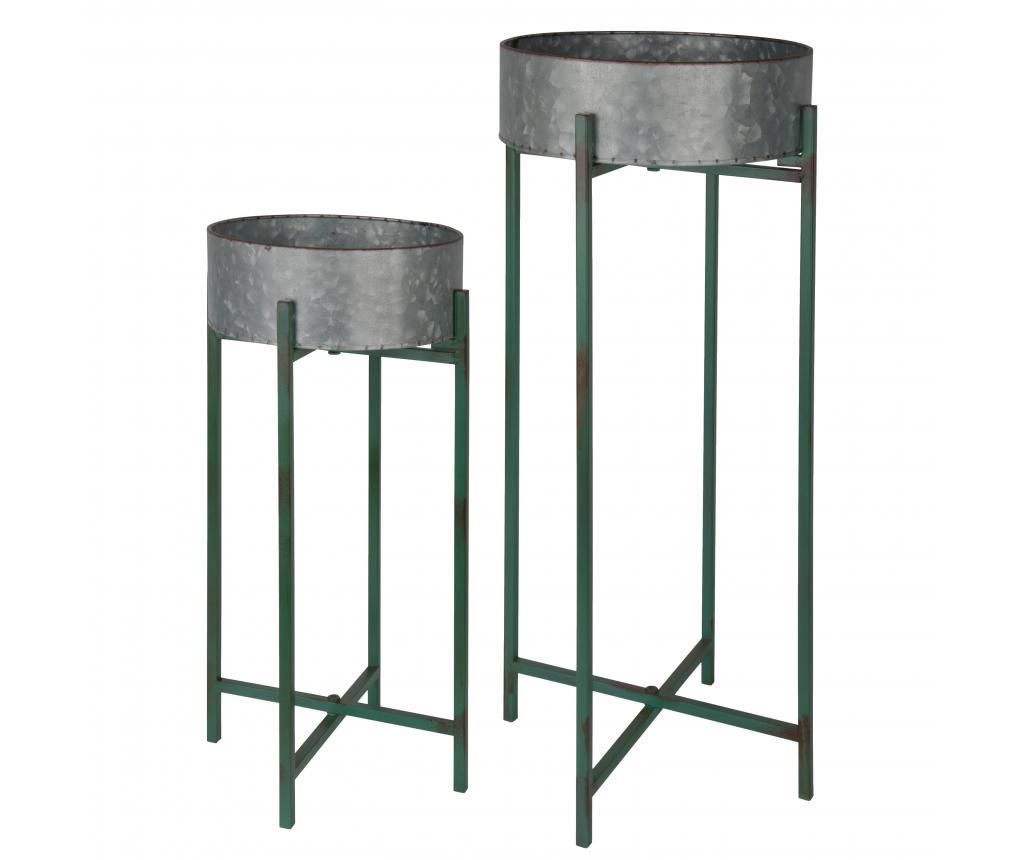 Set 2 suporturi pentru ghivece – Esschert Design, Gri & Argintiu Esschert Design