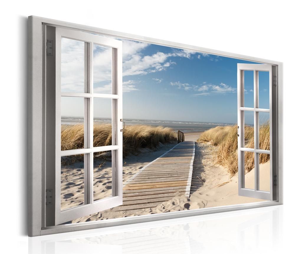 Tablou Window View Of The Beach 120x80 cm