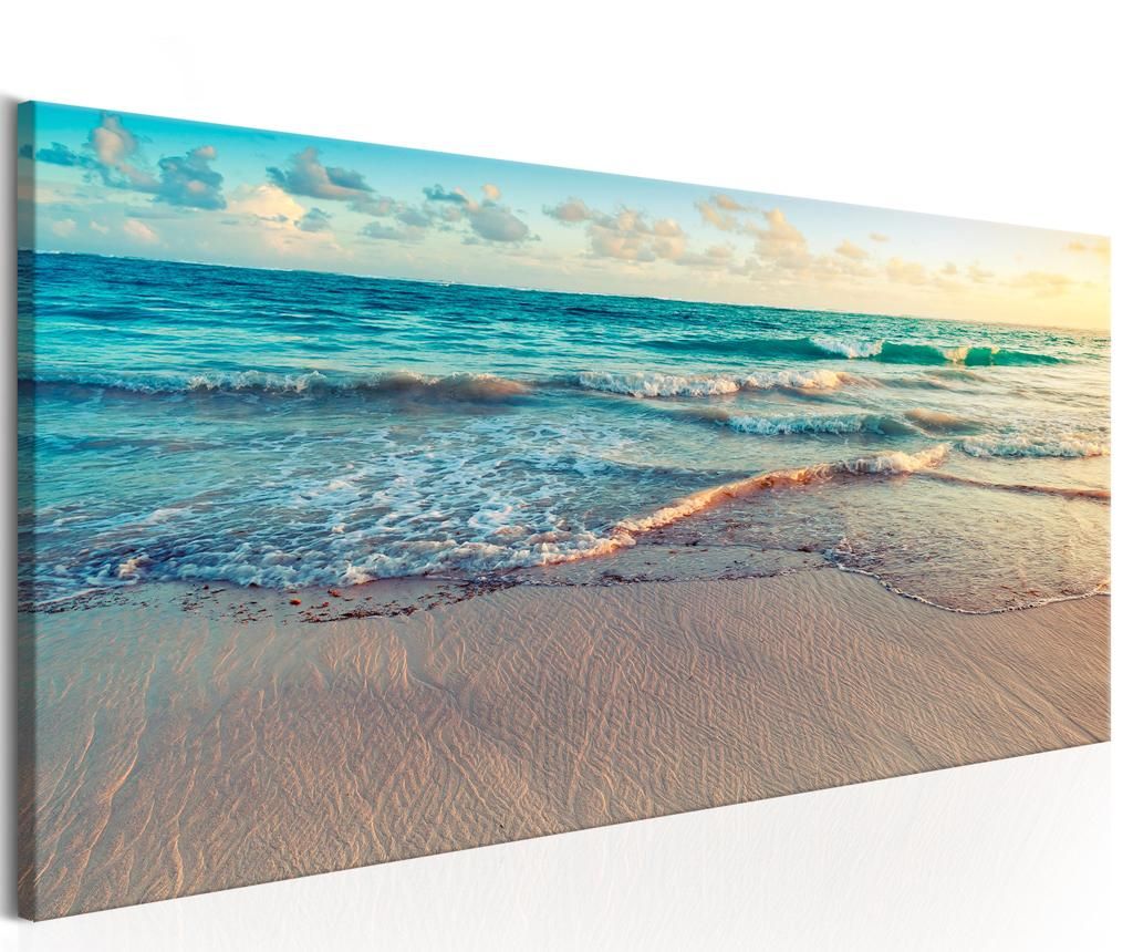 Tablou Artgeist, Beach In Punta Cana Narrow, textil netesut, 150×50 cm – Artgeist, Multicolor Artgeist imagine 2022