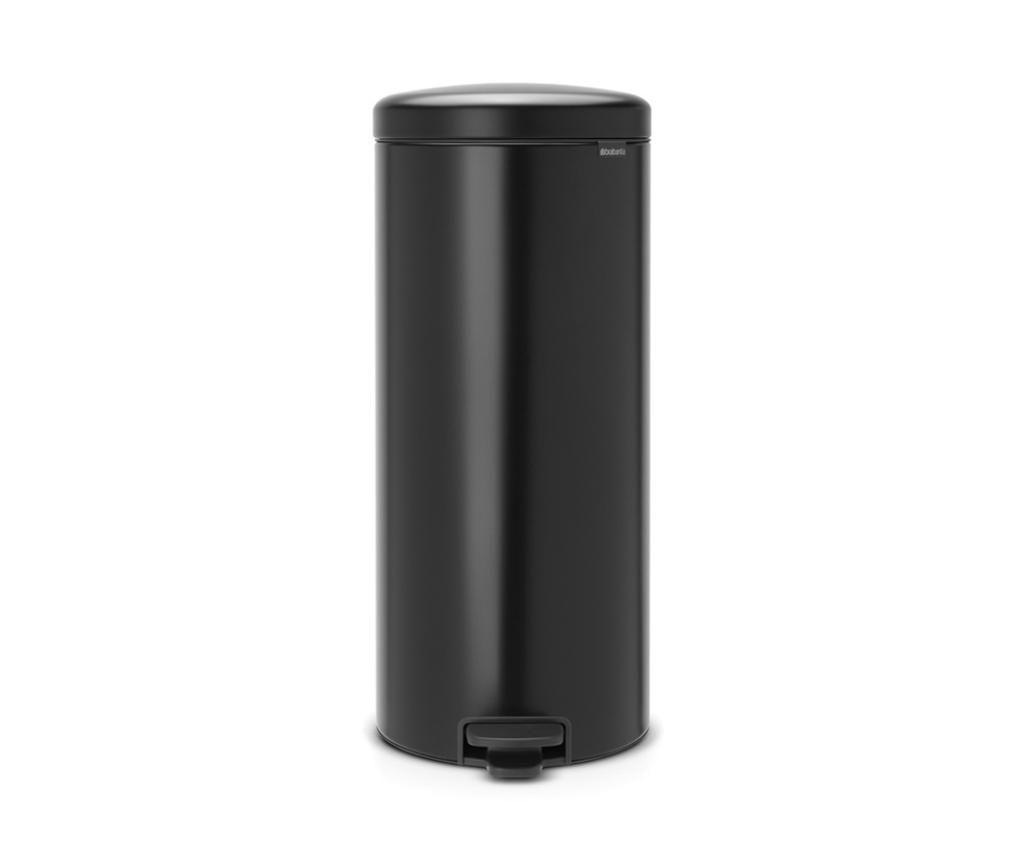 Cos de gunoi cu capac si pedala Brabantia New Icon Black 30 L - Brabantia, Negru