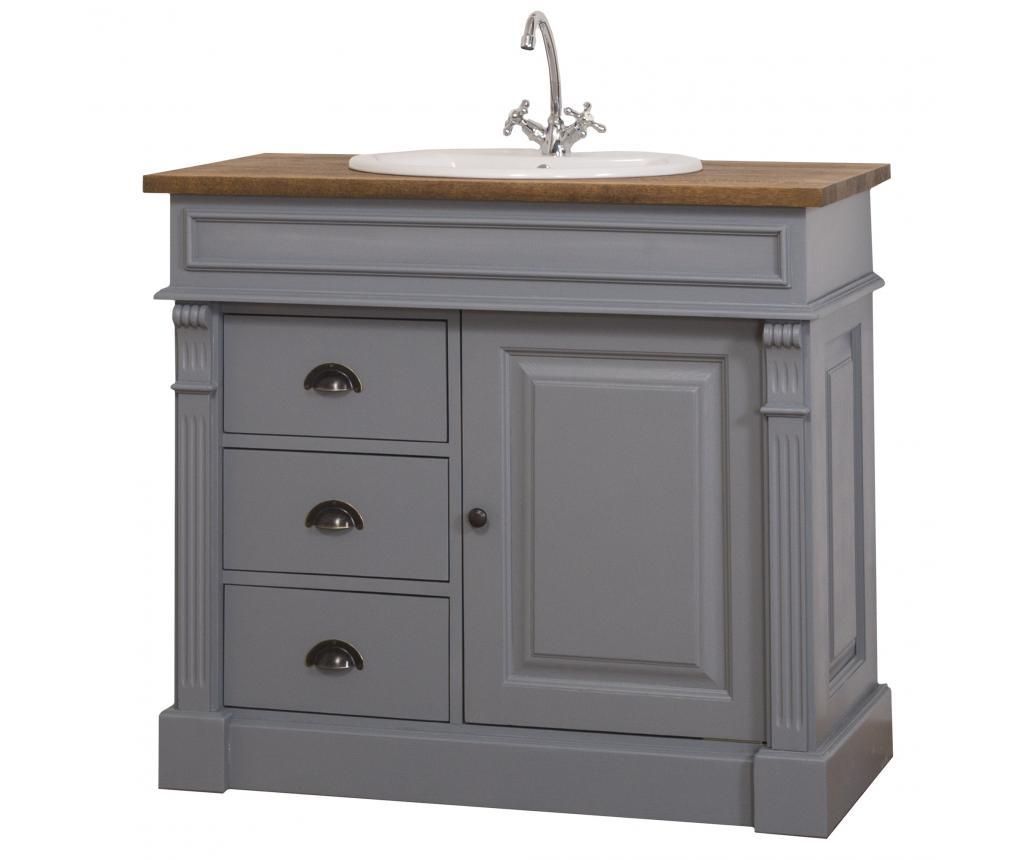 Dulap de baie cu lavoar Szel Mob, lemn de brad, 103x51x91 cm - Szel Mob, Albastru - 1 | YEO