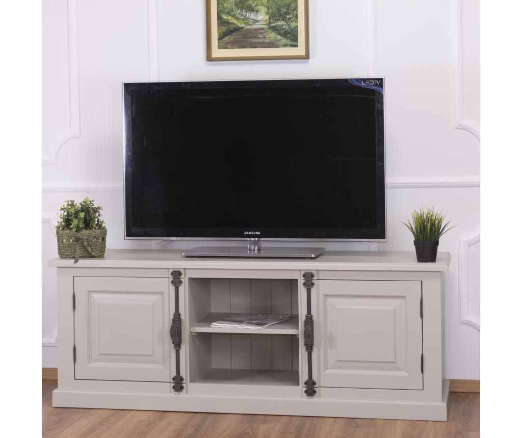 Comoda TV Szel Mob, lemn de brad, 160x46x60 cm - Szel Mob, Gri & Argintiu - 2 | YEO