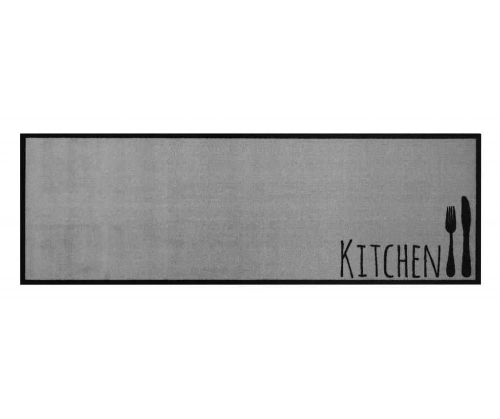 Covor Kitchen Cutlery 50x150 cm - Hanse Home, Gri & Argintiu