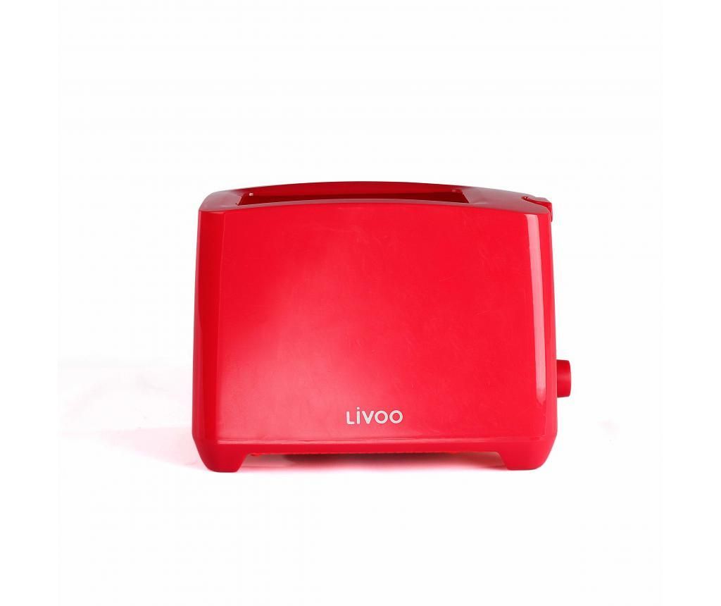Prajitor de paine Livoo, Livoo Red, plastic, rosu – LIVOO, Rosu LIVOO imagine reduceri 2022