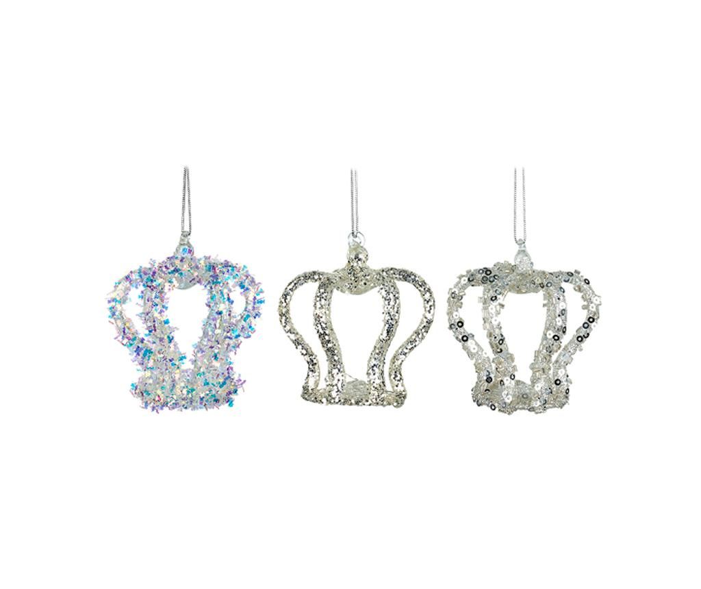 Set 3 decoratiuni suspendabile Crowns