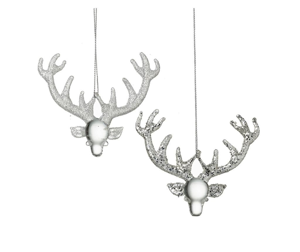 Set 2 decoratiuni suspendabile Reindeer Heads