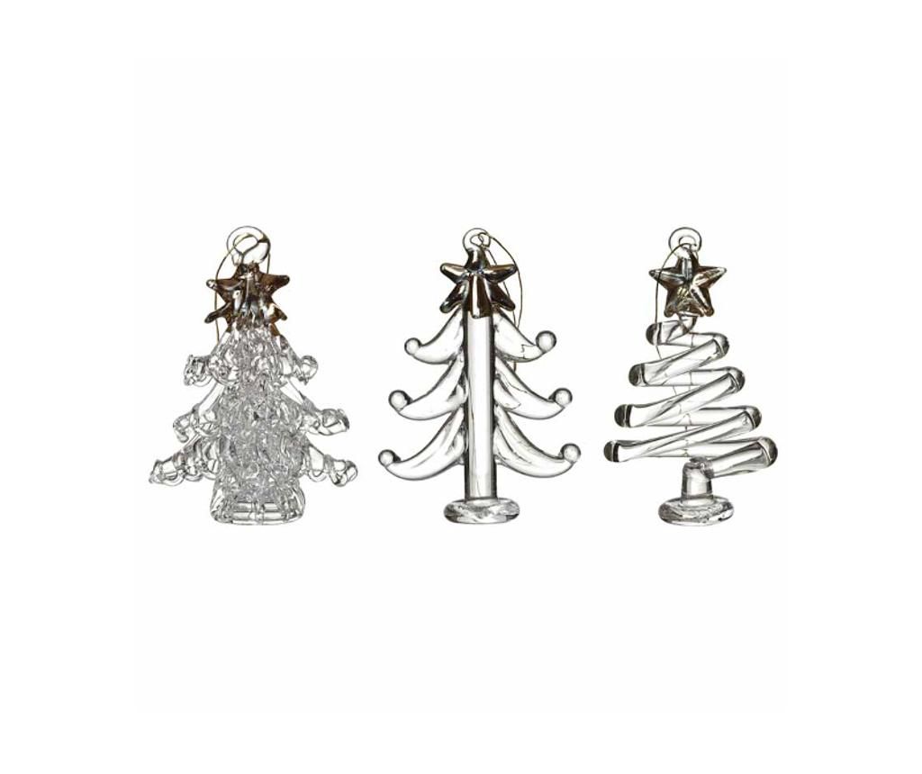 Set 3 decoratiuni suspendabile Christmas Trees