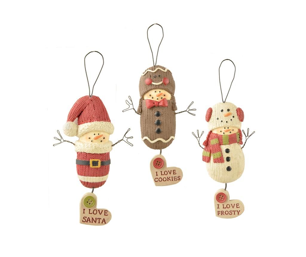 Set 3 decoratiuni suspendabile Frosty