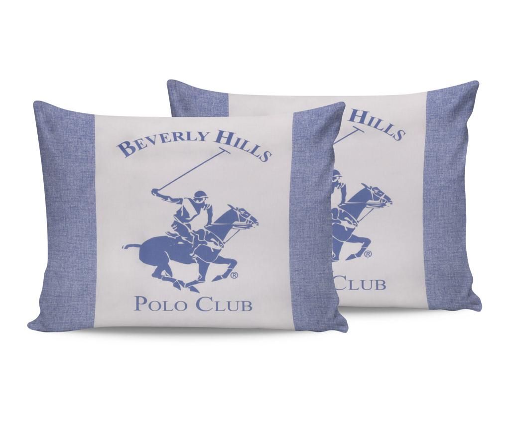 Set 2 fete de perna BHPC Blue 50x70 cm - Beverly Hills Polo Club, Albastru